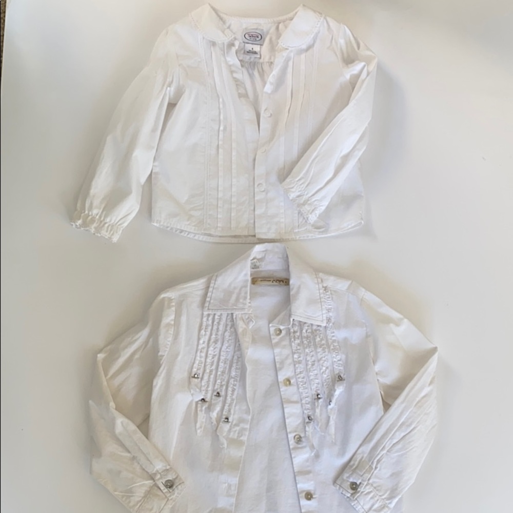 Lot of white blouses (2) adorable fun EUC